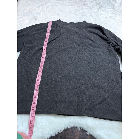 Madewell Womens Wool-Blend Reversible Button-Back Charcoal Sweater size Medium - Picture 5 of 5